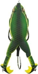 LUNKERHUNT - Frog Bait for Bass Fishing | Soft Hollow Body Weedless Frog for Bass Fishing and Trout | Weedless Realistic Bait Frog Lure, Freshwater with Sharp Hooks Lures and Double Propellers Feet