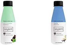 Soylent Mint Chocolate and Vanilla Meal Replacement Shakes, Ready-to-Drink Plant Based Protein Drinks, Contains 20g Complete Vegan Protein and 1g Sugar, 14oz, 12 Pack