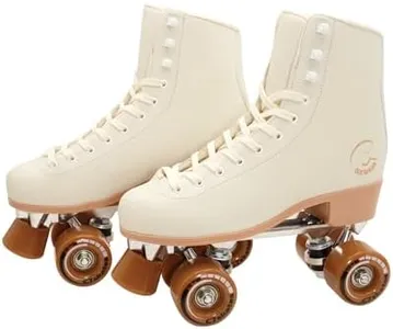 C SEVEN C7skates Cute Roller Skates for Girls and Adults (Vanilla Ice Cream, Women's 8 / Men's 7)