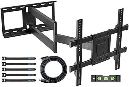 BONTEC TV Wall Bracket with Extra Long Articulated Arm for 32-70 inch up to 60 kg, Universal Long Reach Arm TV Wall Mount with Tilt, Swivel, Rotate, Full Motion TV Wall Mount, Max VESA 400x400mm