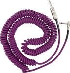 Fender Hendrix Voodoo Child Coil Instrument Cable, 95% Copper Coverage Shield for Less Noise Interference, Straight,Angle, 30', Purple