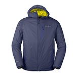 Eddie Bauer Men's EverTherm 2.0 Down Hooded Jacket, Atlantic Regular L