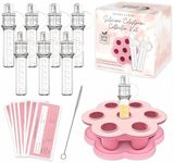 Cradle & Grace Colostrum Collector Kit, 6 ml Food-Grade Silicone Breast Milk Collector and Storage Tray, 7 Pieces Pre-Sterilized Milk Collectors for Breastfeeding