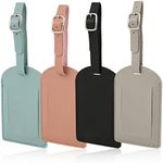 4pcs PU Leather Luggage Tag with Ad