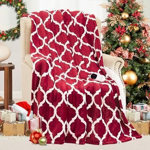 Homemate Heated Blanket Electric Full Size - 72“x84“ Heating Blanket with 10 Fast Heat Levels 8 Hours Auto Off Ultra Soft Cozy Flannel Over-Heated Protection ETL Certification Keep Warming in Home