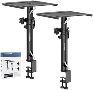 Vondynote Set of 2 Studio Monitor Stands Desktop Clamp Speaker Stands with Cable Management