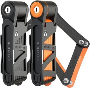 Seatylock FoldyLock Compact Folding Bike Lock - Award Winning Patented Lightweight High Security Bicycle Lock - Heavy Duty Anti Theft Smart Secure Guard with Keys & Case for Bikes or Scooters