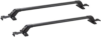 VEVOR Roof Rack Cross Bars, Aluminum Roof Rack Crossbars, Fit Roof Without Side Rail, 155 lbs Load Capacity, Adjustable Bare Roof Crossbars with Locks, for SUVs, Sedans, and Vans