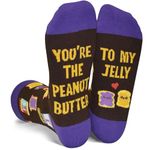 Funny Gifts for Men Women Teens, Novelty Food Theme Socks Christmas Gifts Birthday Gifts, Pbj, Medium