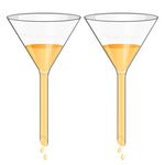 ULAB Scientific 100mm Glass Funnels, Short Stem Diameter 13mm, 3.3 Borosilicate Glass, Heavy Wall, Pack of 2, UGF1010