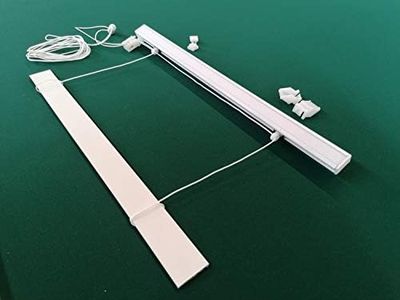 TENDAGGIMANIA Binario per Tende a Pacchetto a Vetro per Finestra - LUNGHEZZA 50 CM - Binario Tenda Soffitto/Parete Made in Italy in Alluminio Personalizzabile