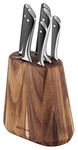 Tefal Jamie Oliver Kitchen Knives Set, 6 Pieces, Knife Block, German Stainless Steel, K267S656, Black