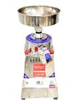 Budhrani® by Master Machines Stainless Steel Fully Automatic Table Top Stone Domestic Flourmill Aata Chakki 1.25 HP, Mini Gharelu Chakki Suitable for Grains and Pulses, Ghar Ghanti, 100% Copper Wire