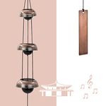 Astarin Temple Wind Chimes for Garden, Red Copper Wind Chimes Outdoor with 3 Bells, Windchimes for outdoor,Feng Shui Garden Wind chimes,Garden Chimes Outdoor for Patio, Porch，and Backyard.