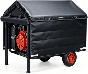 GLAUBIO Generator Cover Innovative Sloped Roof, 100% Waterproof Generator Shed with Metal Frame & 6-Ply Weatherproof Fabric, Generator Covers While Running 34.5"x26.5"x19" Black for most 4000W–13000W