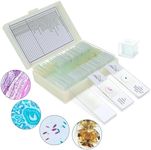 30 Microscope Slides and 100 Covers Set - 20 Prepared Microscope Slides with Specimens, 10 Blank Microscope Slides and 100 Microscope Coverslips - Microscope Slides for Kids Students Homeschool Use