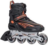 Panther XT Inline Skates for Men with Adjustable Strap, 82mm Wheels - Soft Boot Fit and Comfortable Inline Skates for Street Hockey, Roller Derby & Long-Distance Skating (10.0-Black/Orange)