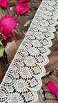 Ely Fashion White Mahal GPO Lace Border(27 Mtrs x 8 cm) Material for Saree, Dupatta, Bridal, Sewing, Crafting, Dressmaking, Home Decor, DIY