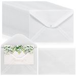 NALACAL Envelopes, Translucent Paper Envelopes, 50 PCS Vellum Envelopes, 125mm x 175mm Envelopes, for Invitation Postcard Envelopes, White Vellum Greeting Card Envelopes for Wedding Birthday Party