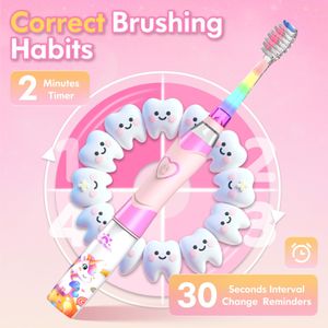 Unicorn Kids Electric Toothbrush – Pink, Soft Bristles