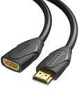 VENTION HDMI Extender 1m 4K 60Hz HDMI Extension Cable High Speed Male to Female Lead Support 18Gbps, 3D, HDR, ARC Compatible with TV Roku Laptop Xbox Blu-Ray PS5/PS4 Switch