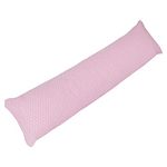 Memory Foam Body Pillow- for Side Sleepers, Back Pain, Pregnant Women, Aching Legs and Knees, Hypoallergenic Zippered Protector by Lavish Home (Pink)