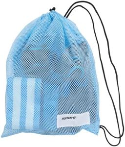 Sporti Swim Mesh Bag – Breathable Drawstring Swim Gear Bag with Quick-Dry Mesh, Durable Toggle Closure, Spacious Storage for Pool, Beach & Gym – Ideal for Swimmers & Water Sports - Aqua