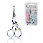 Stork Bird Embroidery Craft Stainless Steel Crane Scissors - Small Purple - 1 Pair