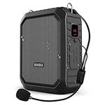 Portable Voice Amplifier with Wired Headset Mic 18W 4400mAh Rechargeable Microphone and Speaker Personal Pa System Waterproof IPX5 Bluetooth Voice Amplification for Outdoors, Teaching, Meeting, etc