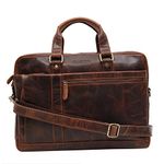 Genuine Leather Men's Messenger Bag – Men’s Portfolio Bag – Men’s Leather Shoulder Bag-Leather Office Bag-Leather Computer Laptop Bag, Tablet Messenger Bag by Calfnero