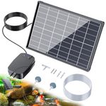 Biling 8W Solar Pond Aerator, 4400mAh Battery Backup, 3 Working Modes, Black Plastic Aerator for Outdoor Small Pond Fish Tank