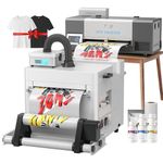PLK A3 DTF Printer with XP600 Printhead,Double-Speed,Auto-Clean&Dual White Ink System,Low Ink Alert,13'' DTF Machine for Custom Garment Printing (A3 Printer+shaker+purifier)