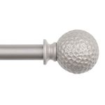 SZXIMU Curtain Pole,Extendable Curtain Rod for Windows 122 to 218cm,Metal Drapery Rod with Hammer Texture Finials,Nickel