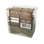 #8 x 3" Deck Screws | Square Drive | Bugle Head | Brown Ruspert | 100pcs Box