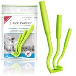 Tick Twister Tick Remover Tools for Dogs, Cats and Humans 3 Pcs - Safe and Pain Free Tick Removal of Small, Medium and Large Ticks - Made in France by O'Tom