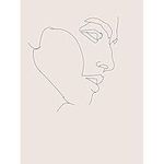 Line Drawing Faces Man Minimalist E