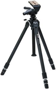 SLIK The Professional Tripod with PRO Head 3-Way Panhead - Supports 22.00 lb (9.980 kg), for Mirrorless/DSLR Sony Nikon Canon Fuji Cameras and More - Black (616-850)