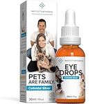 Eye Drops for Dogs & Cats - Fights Eye Infection - Powerful Antibiotic Dog & Cat & Kittens Treatment : Wash, Care, Dry, Gunky Eyes