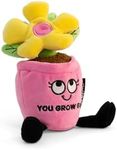 You Grow Girl Flower Meme Plushie - Funny Pun White Elephant Cute, Kids, Teens, Adults