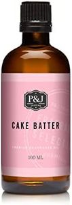P&J Cake Batter Premium Fragrance Oil for Candle Making & Soap Making, Lotions, Haircare, Perfume, Diffuser Oils Scents - 100ml