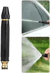 Cinagro Water Spray Gun for Gardening, Car Wash, Bike Washing, Gun for 1/2" Hose Pipe, High Pressure Water Gun Nozzle, Adjustable Car Washer Gun, Brass Jet, Water Spray Nozzle for Garden (Black)