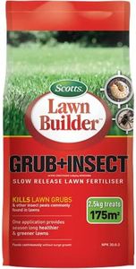 Scotts Lawn Builder - Grub and Insect Slow Release Lawn Fertiliser 2.5kg - Suitable for All Types of Lawn Grass - Kills Weeds not Lawns