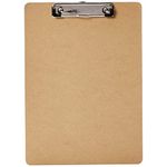 Amazon Basics Hardboard Clipboard - 6-Pack, Brown