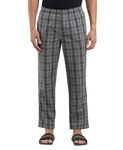 Jockey 9009 Men's Super Combed Cotton Satin Weave Fabric Regular Fit Checkered Pyjama with Side Pockets_Quiet Shade_L