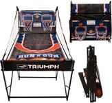 Triumph Sports Run n Gun Arcade Basketball Shootout Game Fully and Semi Assembled Out of The Box Fold Out and Play! Folds 100% Flat for Complete Storage Fully Portable, Play Inside or Outside