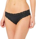 Jockey Women's Underwear Parisienne Classic Cheeky Brief, Black, 12