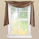 Achim Home Furnishings Curtain Soft Window Scarf, Chocolate, 50x144 EU