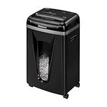 Fellowes Powershred 450M Paper Shredder, 9 Sheet Micro-Cut Shredder For the Small or Home Office With Silent Shred Technology, Black