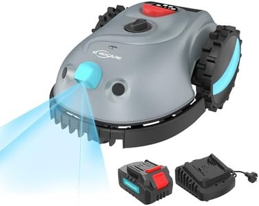 YARDCARE V100 Robot Tondeuse sans Fil avec Navigation Visuelle, Détection d'obstacles 150, Robot Tondeuse Gazon avec Batterie, Peigne à Herbe, Lames de Rechange