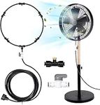 Landrip Misting Cooling System, Misters for Outside Patio, Water Misting System for Fan, Outdoor Misters for Patio Garden Lawn Pool Umbrella Trampoline (19.5FT)